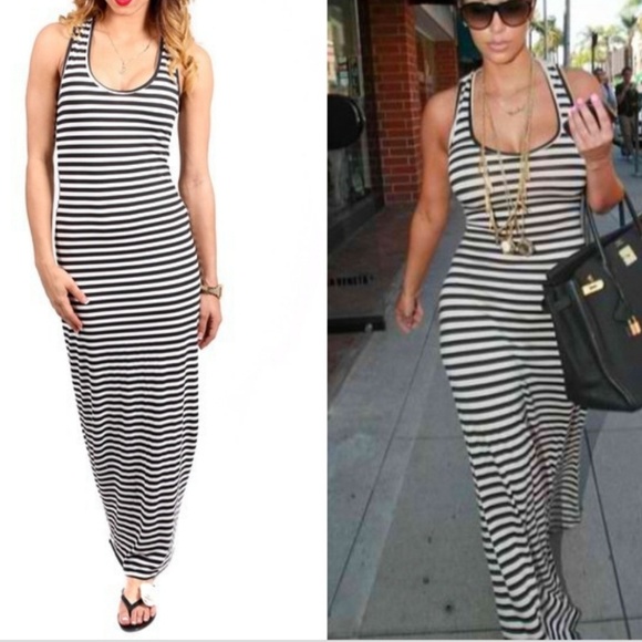 Striped Tank Maxi Dress - Picture 4 of 6
